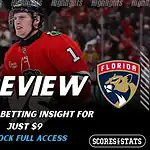 Chicago Blackhawks vs Florida Panthers preview graphic with team logos and NHL branding promoting picks and betting insight for January 25 2026