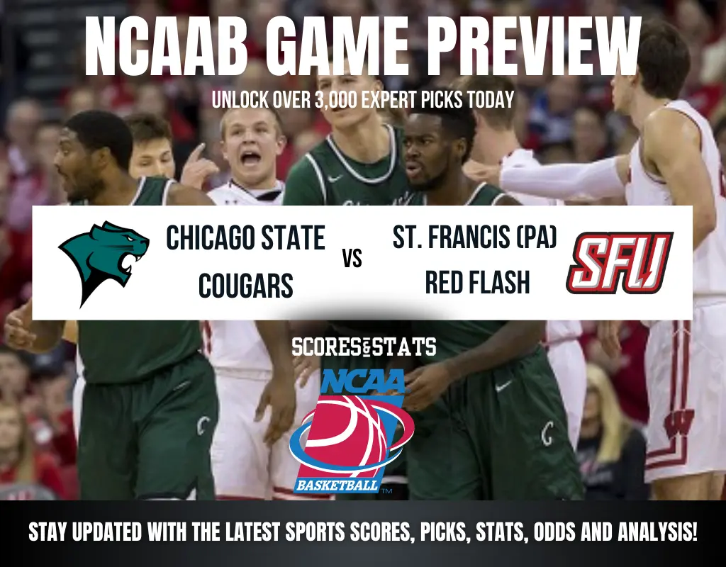 Chicago State Cougars vs St. Francis (PA) Red Flash betting preview with odds, predictions, and best bets.