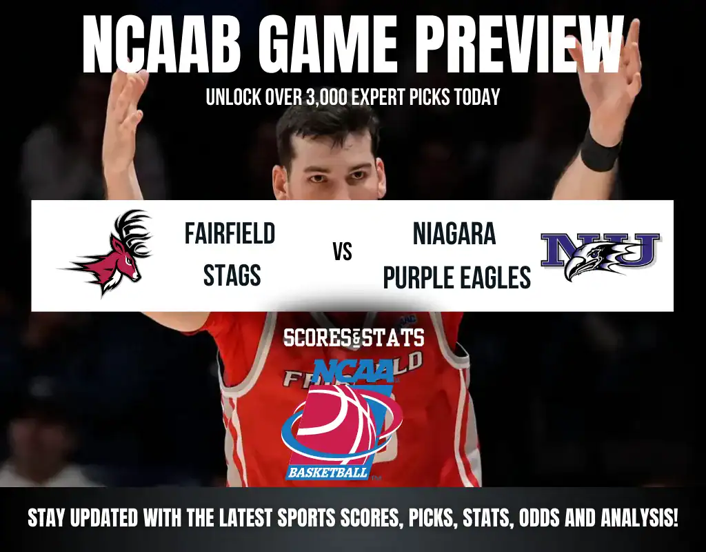 Previews 6 Fairfield Stags vs Niagara Purple Eagles betting preview with odds, predictions, and best bets.