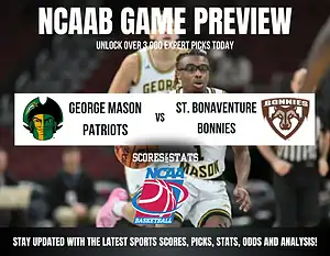 George Mason Patriots vs St. Bonaventure Bonnies betting preview with odds, predictions, and best bets.
