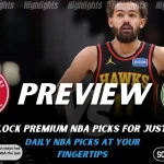 Atlanta Hawks vs Milwaukee Bucks NBA preview graphic with a Hawks player close up and both team logos for January 19 2026