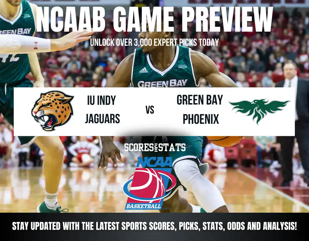 IU Indy Jaguars vs Green Bay Phoenix betting preview with odds, predictions, and best bets.