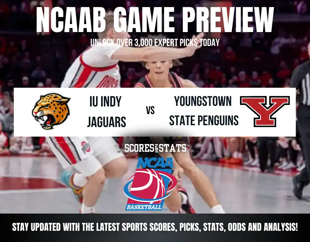 IU Indy Jaguars vs Youngstown State Penguins betting preview with odds, predictions, and best bets.