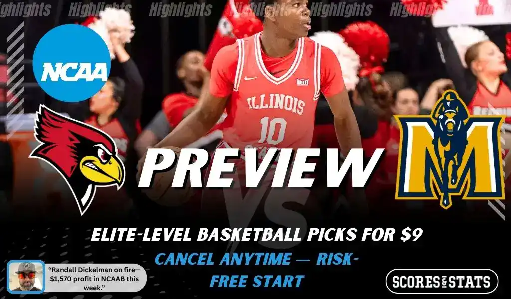 Illinois State Redbirds vs Murray State Racers preview graphic with team logos and NCAA branding for picks and predictions on January 28 2026