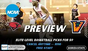 Incarnate Word Cardinals vs Texas-Rio Grande Valley Vaqueros preview graphic with both team logos, “Picks and Predictions” label, and Incarnate Word basketball action background (January 31, 2026).