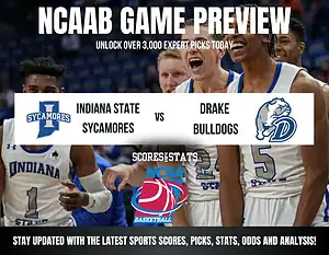 Indiana State Sycamores vs Drake Bulldogs betting preview with odds, predictions, and best bets.