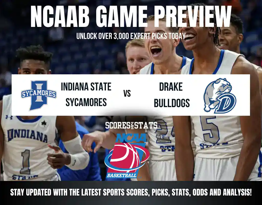 Indiana State Sycamores vs Drake Bulldogs betting preview with odds, predictions, and best bets.