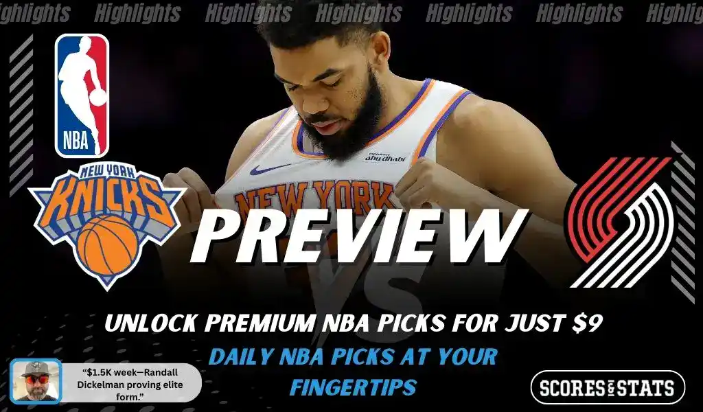 NBA preview graphic for New York Knicks vs Portland Trail Blazers on January 30 2026