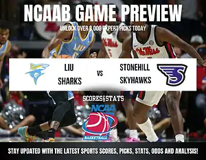 LIU Sharks vs Stonehill Skyhawks betting preview with odds, predictions, and best bets.