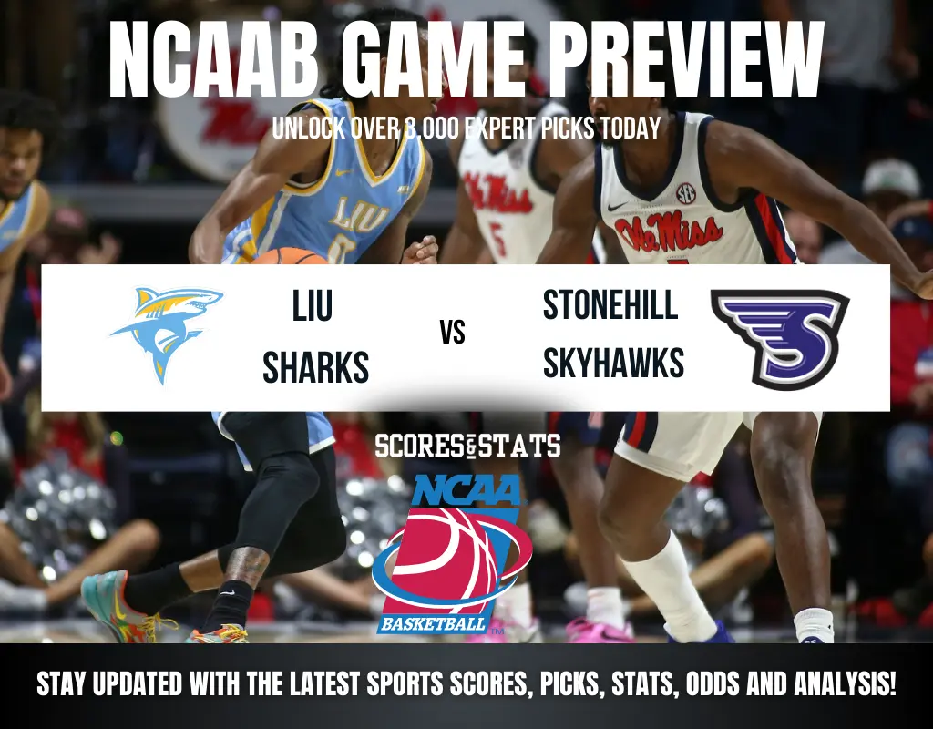 LIU Sharks vs Stonehill Skyhawks betting preview with odds, predictions, and best bets.