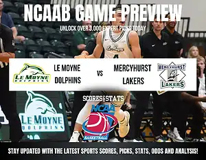 Le Moyne Dolphins vs Mercyhurst Lakers betting preview with odds, predictions, and best bets.