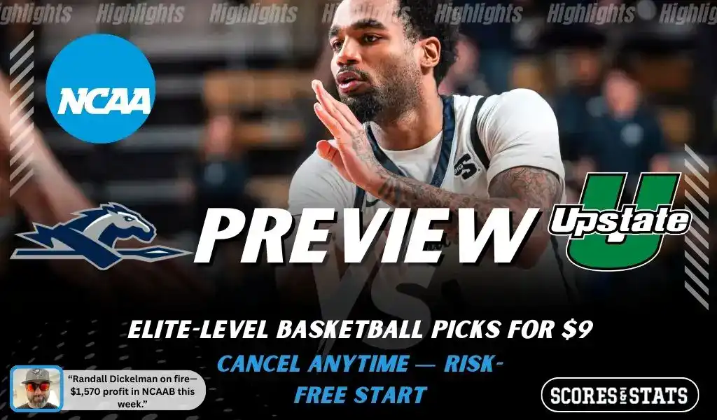 Longwood Lancers vs USC Upstate Spartans preview graphic with NCAA logo, team logos, and picks and predictions for January 29 2026