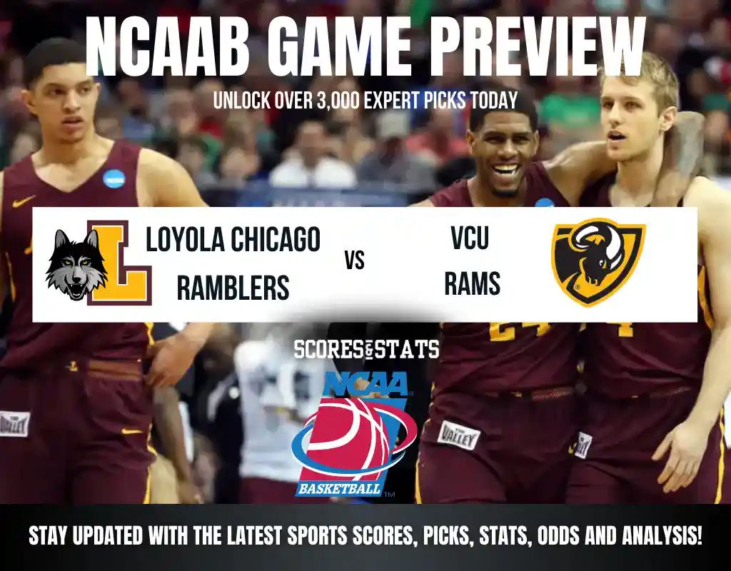 Loyola Chicago Ramblers vs VCU Rams betting preview with odds, predictions, and best bets.