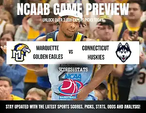 Marquette Golden Eagles vs Connecticut Huskies betting preview with odds, predictions, and best bets.
