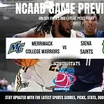 Merrimack College Warriors vs Siena Saints betting preview with odds, predictions, and best bets.
