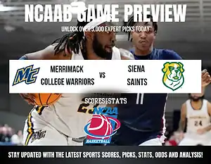 Merrimack College Warriors vs Siena Saints betting preview with odds, predictions, and best bets.