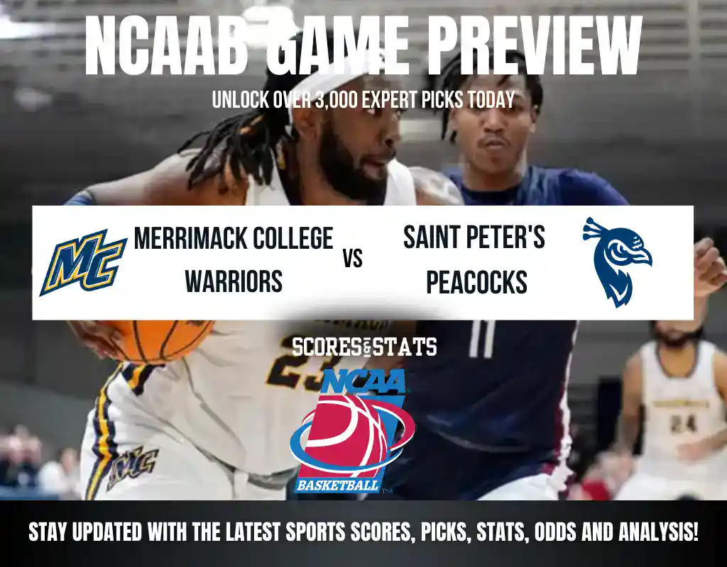 Merrimack College Warriors vs Saint Peter's Peacocks betting preview with odds, predictions, and best bets.