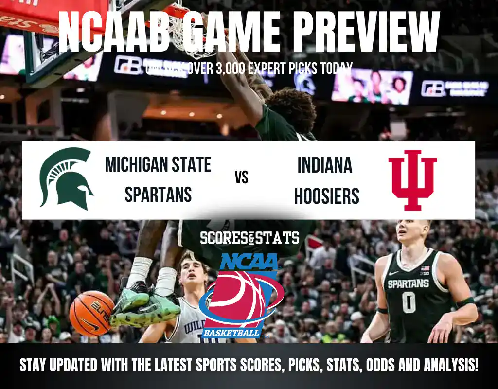 Michigan State Spartans vs Indiana Hoosiers betting preview with odds, predictions, and best bets.