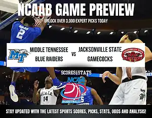 Middle Tennessee Blue Raiders vs Jacksonville State Gamecocks betting preview with odds, predictions, and best bets.