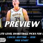 Murray State Racers vs Drake Bulldogs college basketball preview graphic with a Murray State player celebrating and both team logos for January 21 2026