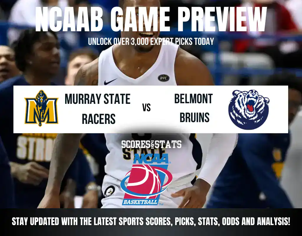 Murray State Racers vs Belmont Bruins betting preview with odds, predictions, and best bets.