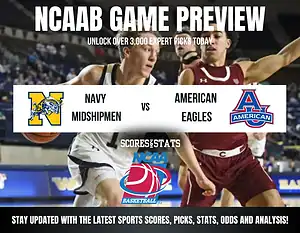Navy Midshipmen vs American Eagles betting preview with odds, predictions, and best bets.