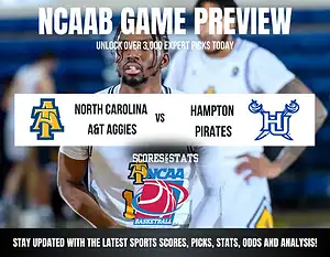 North Carolina A&T Aggies vs Hampton Pirates betting preview with odds, predictions, and best bets.
