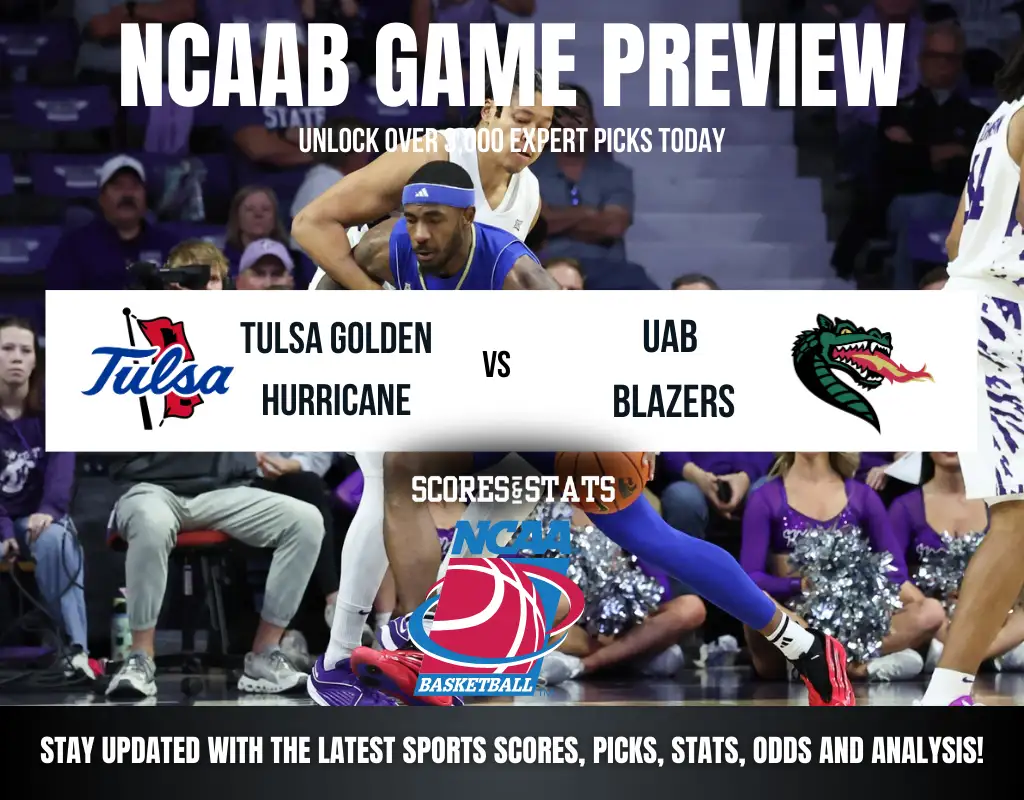 Tulsa Golden Hurricane vs UAB Blazers betting preview with odds, predictions, and best bets.