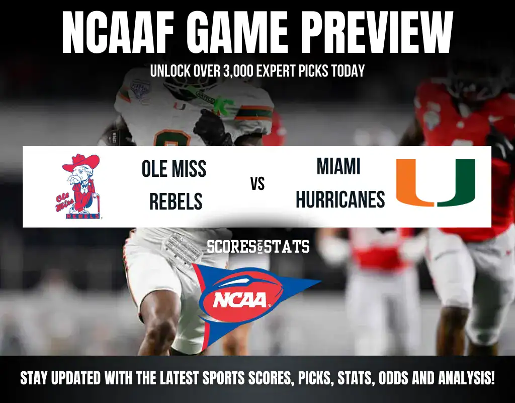 Fiesta Bowl CFP betting preview featuring Ole Miss Rebels vs Miami Hurricanes with odds and predictions.