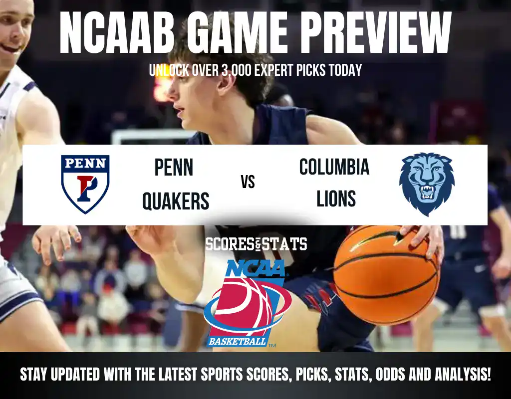 Penn Quakers vs Columbia Lions betting preview with odds, predictions, and best bets.