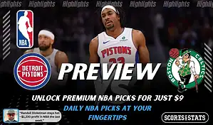 Detroit Pistons vs Boston Celtics NBA preview graphic with a Pistons player in the foreground and both team logos for January 19 2026