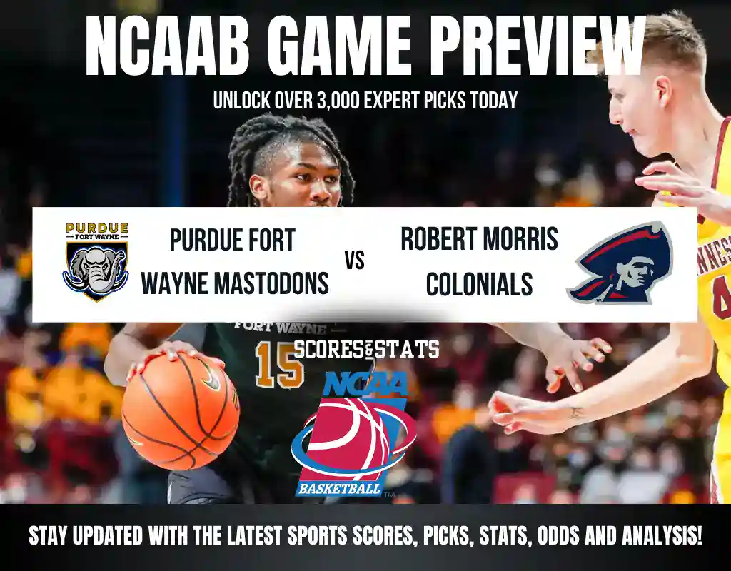 Purdue Fort Wayne Mastodons vs Robert Morris Colonials betting preview with odds, predictions, and best bets.