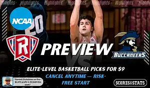 NCAA basketball preview graphic for Radford Highlanders vs Charleston Southern Buccaneers on January 29 2026