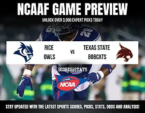 Armed Forces Bowl betting preview featuring Rice Owls vs Texas State Bobcats with odds and predictions.
