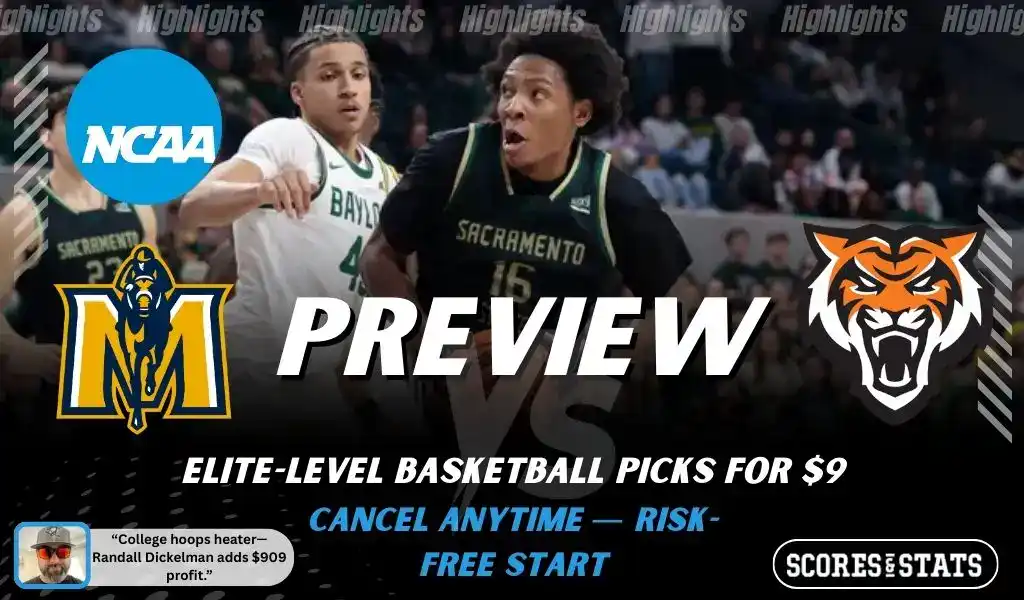 Sacramento State Hornets vs Idaho State Bengals NCAA basketball preview graphic with players on court and team logos
