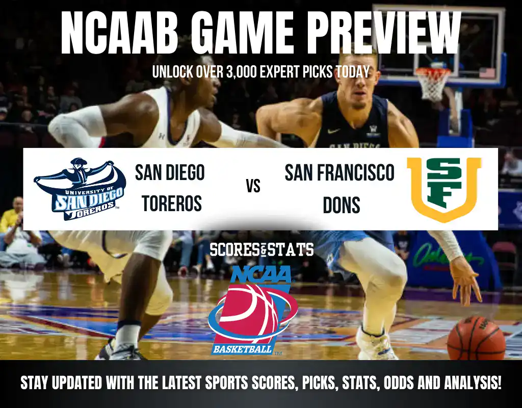 San Diego Toreros vs San Francisco Dons betting preview with odds, predictions, and best bets.