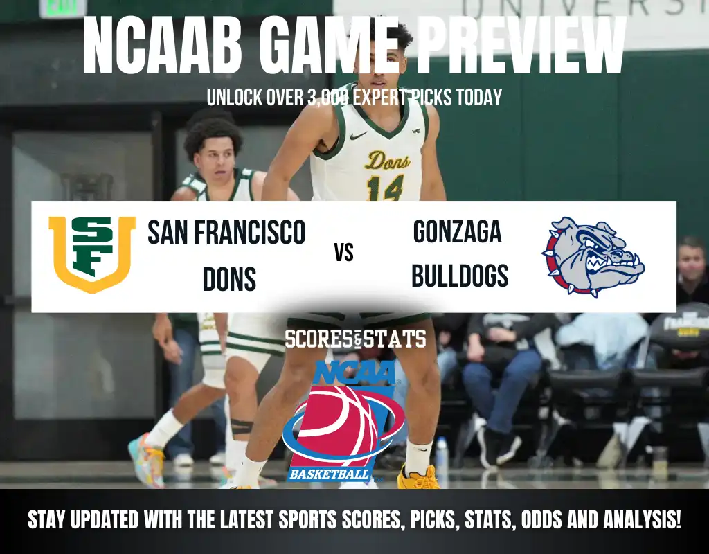 San Francisco Dons vs Gonzaga Bulldogs betting preview with odds, predictions, and best bets.