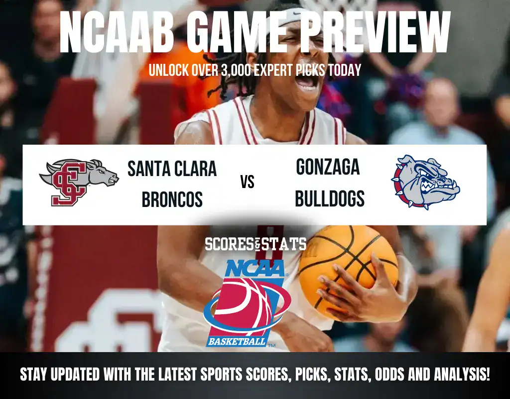 Santa Clara Broncos vs Gonzaga Bulldogs betting preview with odds, predictions, and best bets.