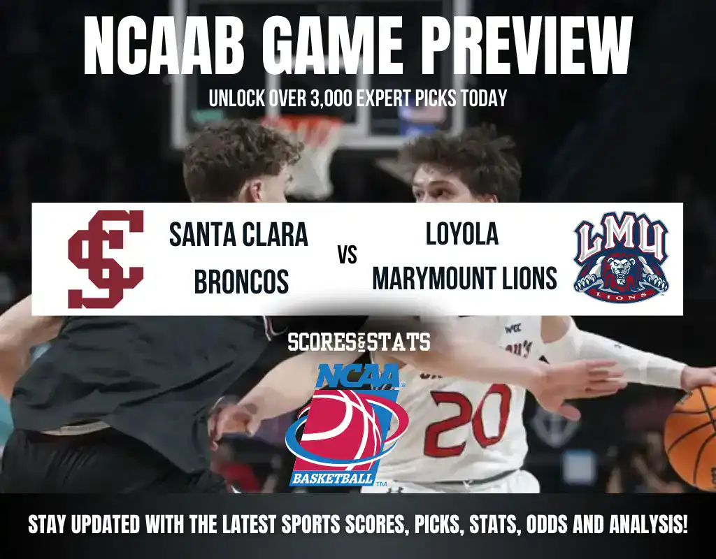 Santa Clara Broncos vs Loyola Marymount Lions betting preview with odds, predictions, and best bets.