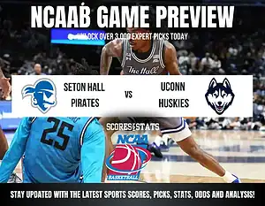 Seton Hall Pirates vs UConn Huskies betting preview with odds, predictions, and best bets.