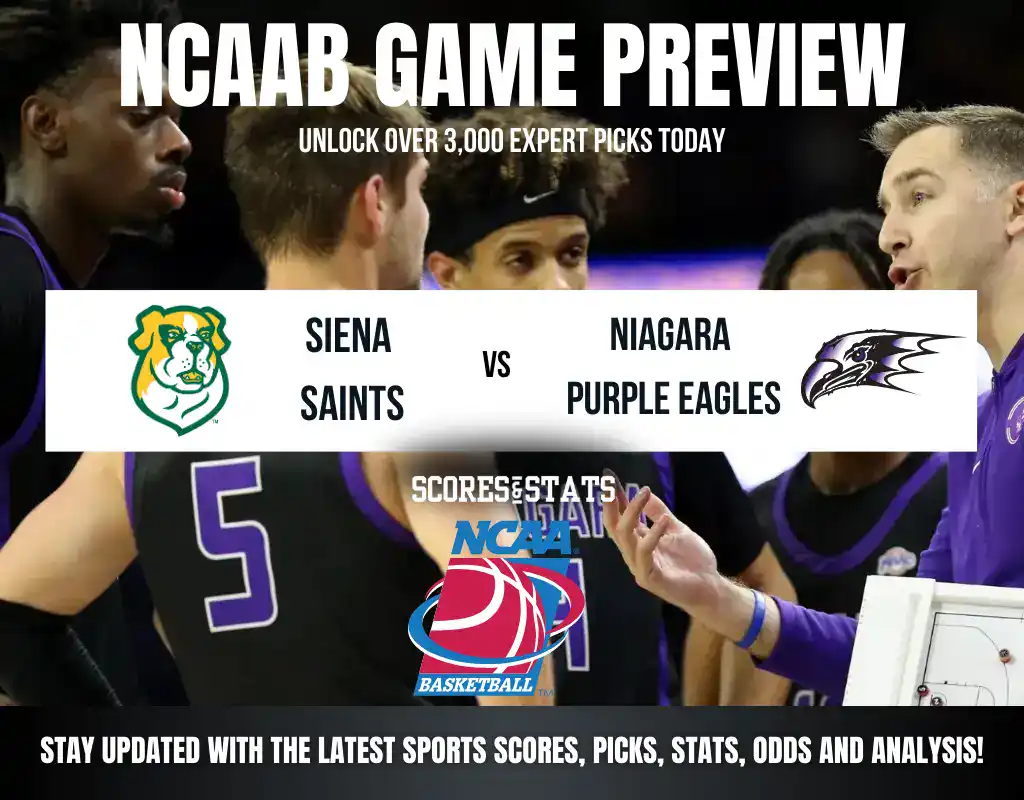 Siena Saints vs Niagara Purple Eagles betting preview with odds, predictions, and best bets.