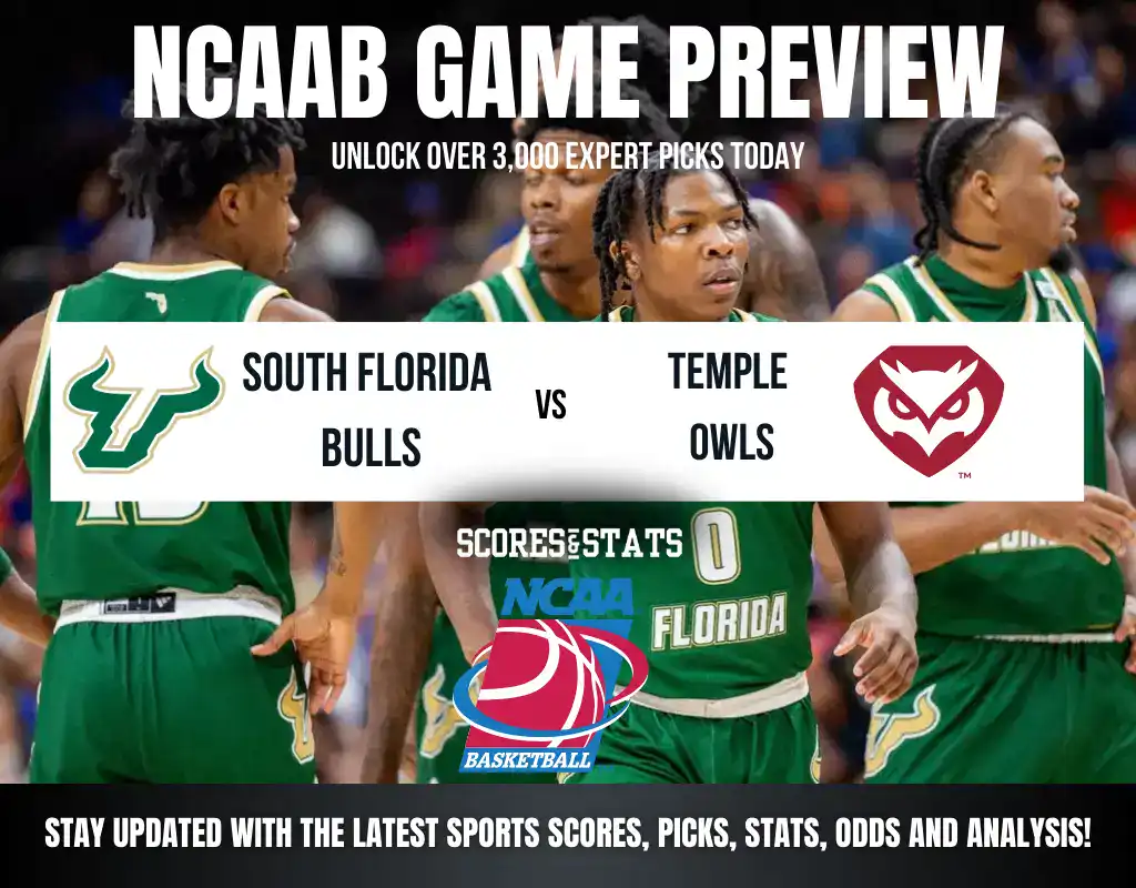South Florida Bulls vs Temple Owls betting preview with odds, predictions, and best bets.
