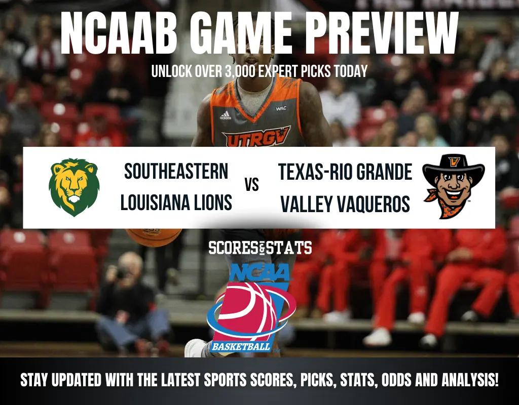 Southeastern Louisiana Lions vs Texas-Rio Grande Valley Vaqueros betting preview with odds, predictions, and best bets.