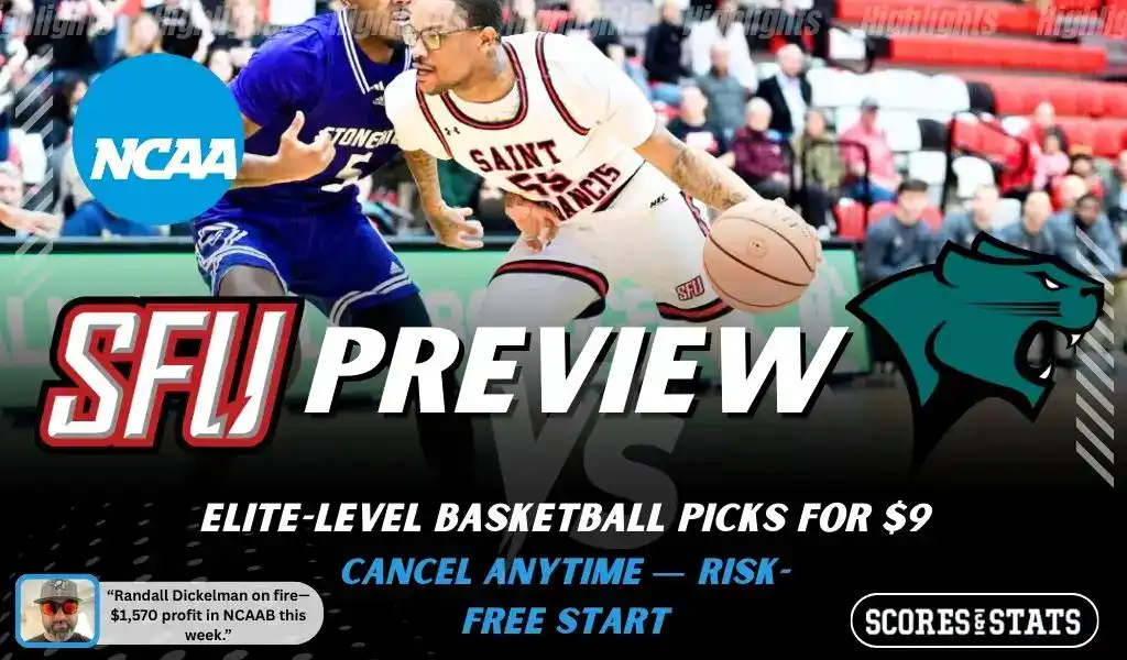 NCAA basketball preview graphic for St Francis PA Red Flash vs Chicago State Cougars on January 29 2026
