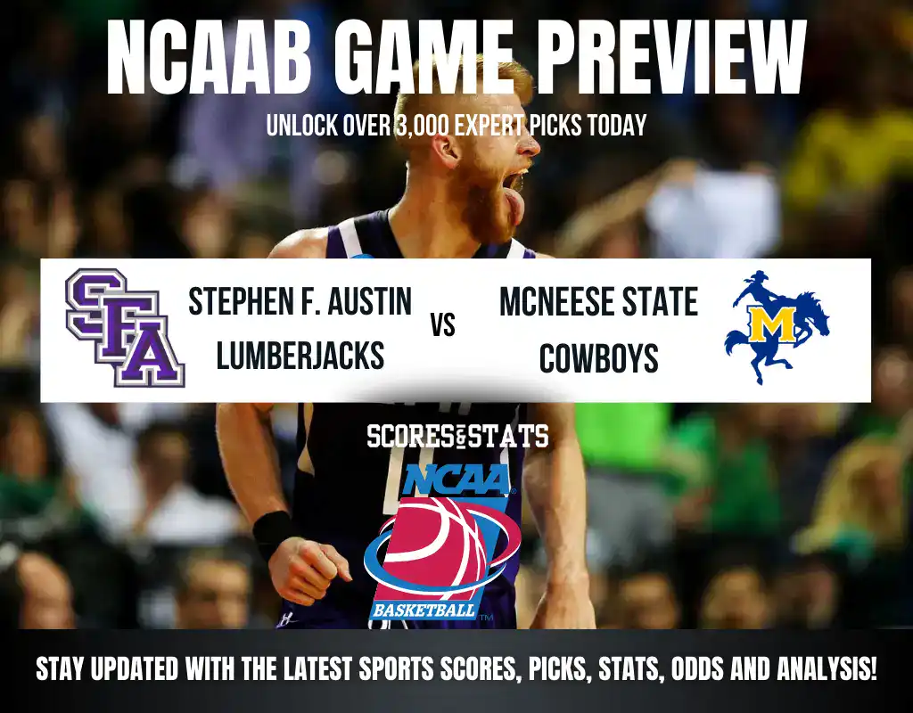 Stephen F. Austin Lumberjacks vs McNeese State Cowboys betting preview with odds, predictions, and best bets.