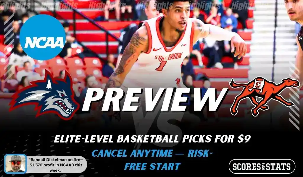 NCAA basketball preview graphic for Stony Brook Seawolves vs Campbell Fighting Camels on January 29 2026