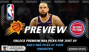 Phoenix Suns vs Detroit Pistons preview graphic with NBA branding, team logos, and picks and predictions for January 29 2026
