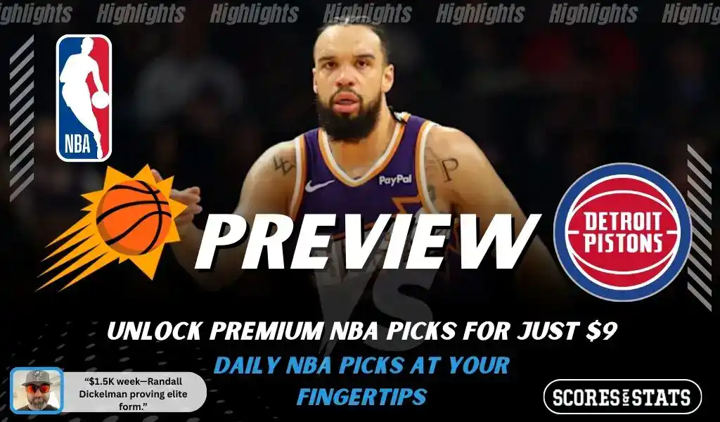 Phoenix Suns vs Detroit Pistons preview graphic with NBA branding, team logos, and picks and predictions for January 29 2026