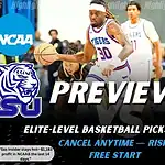 Tennessee State Tigers versus Eastern Illinois Panthers college basketball preview graphic with team logos and Scores and Stats branding January 10 2026