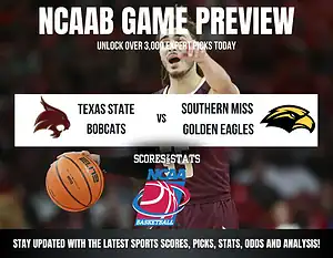 Texas State Bobcats vs Southern Miss Golden Eagles betting preview with odds, predictions, and best bets.